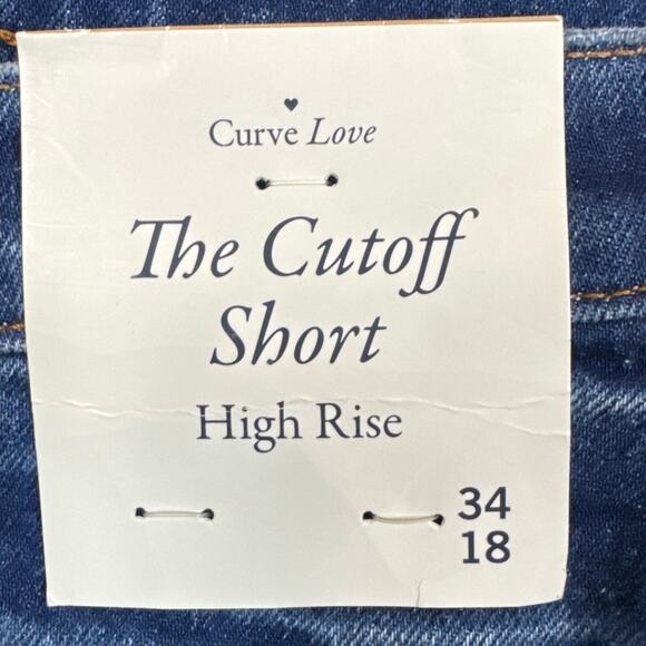 Abercrombie & Fitch Plus Size Cutoff Shorts High Rise NWT Coastal Cowgirl Curvy - Picture 7 of 10